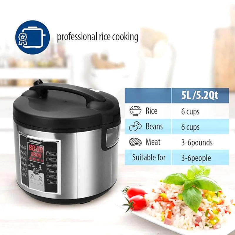 rice cooker (12 cooking programs) large capacity programmable,