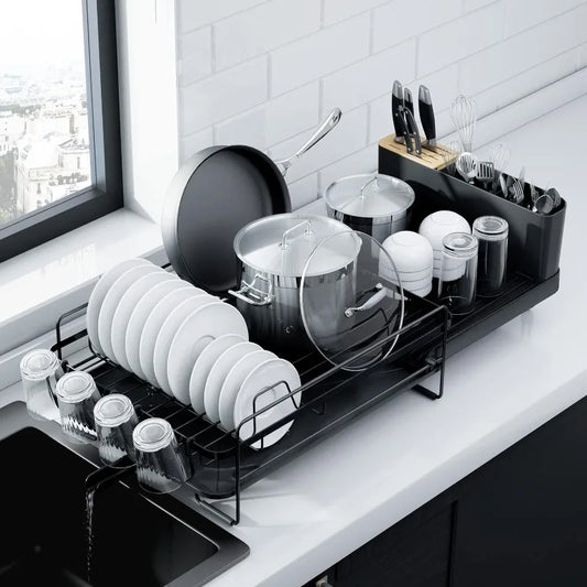 Large Dish Drying Rack - Extendable Dish Rack, Multifunctional Dish Rack