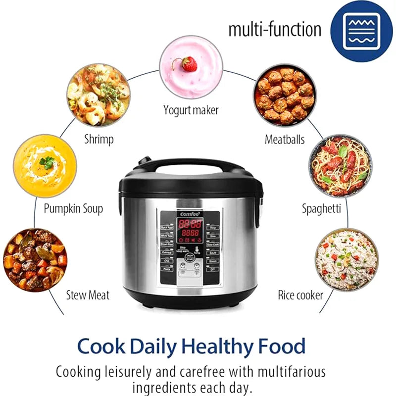 rice cooker (12 cooking programs) large capacity programmable,