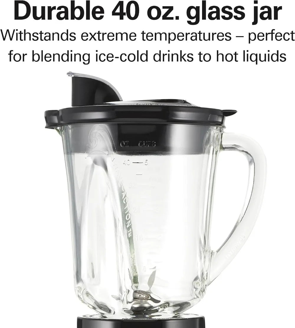 Blender for Shakes and Smoothies & Food Processor Combo, with 40oz Glass Jar 3-IN-1 700 Watts