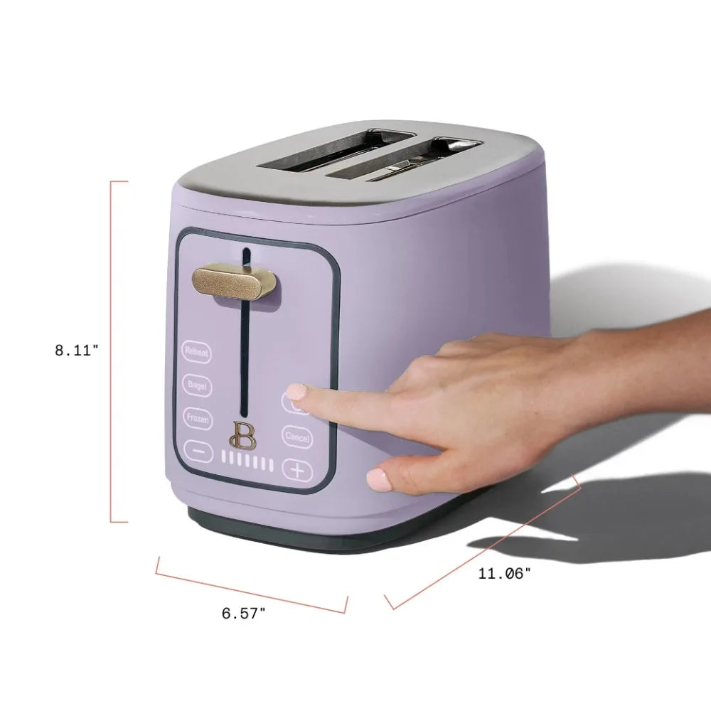 New Beautiful 2 Slice Touchscreen Toaster, Lavender by Drew Barrymore