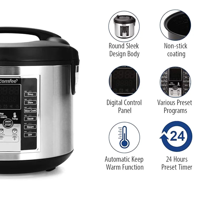 rice cooker (12 cooking programs) large capacity programmable,