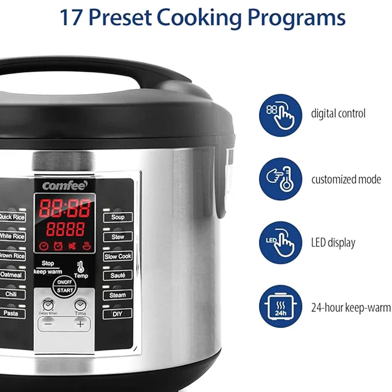 rice cooker (12 cooking programs) large capacity programmable,