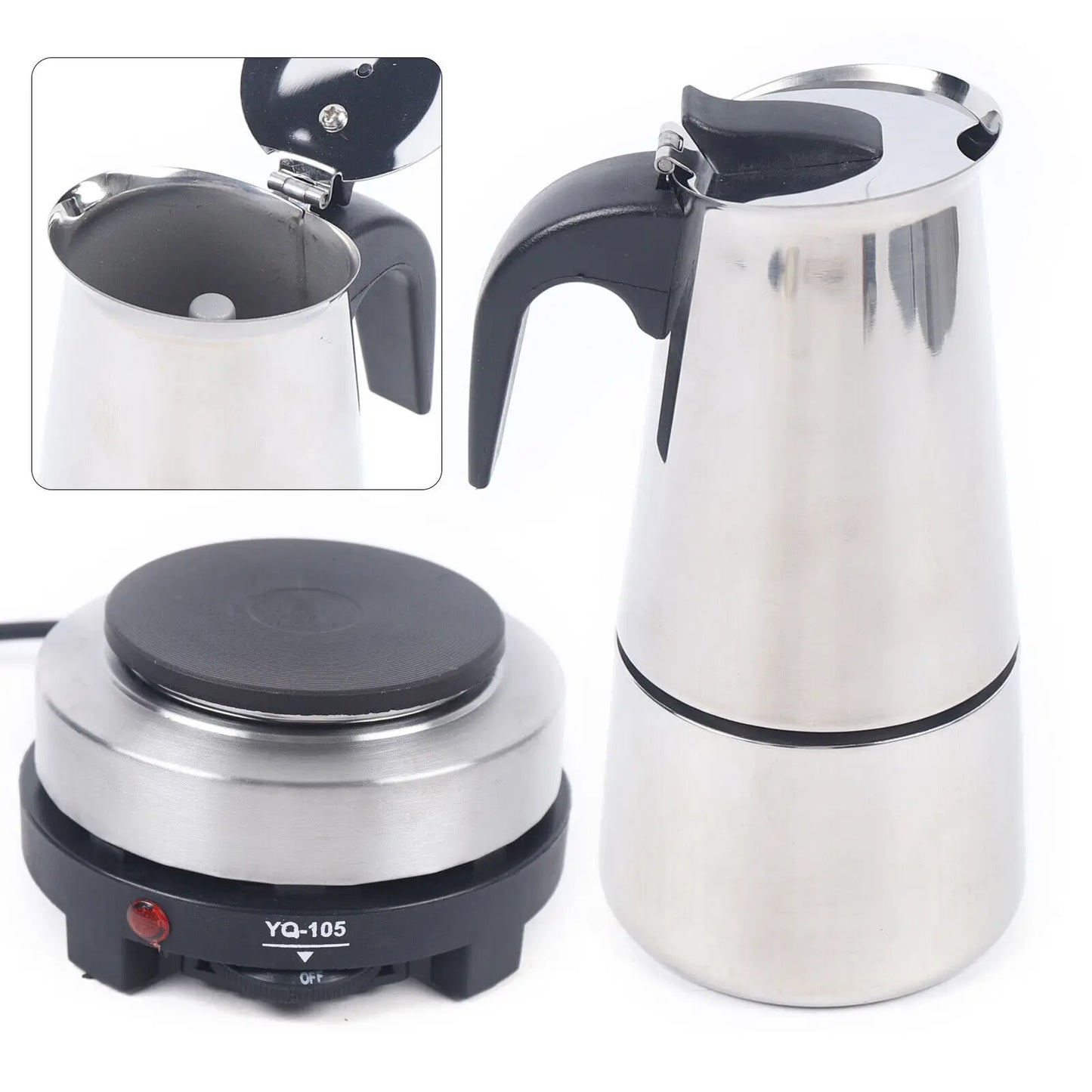 450ml 9 Cups Coffee Maker Mocha Percolator Pot Espresso Coffee Machines