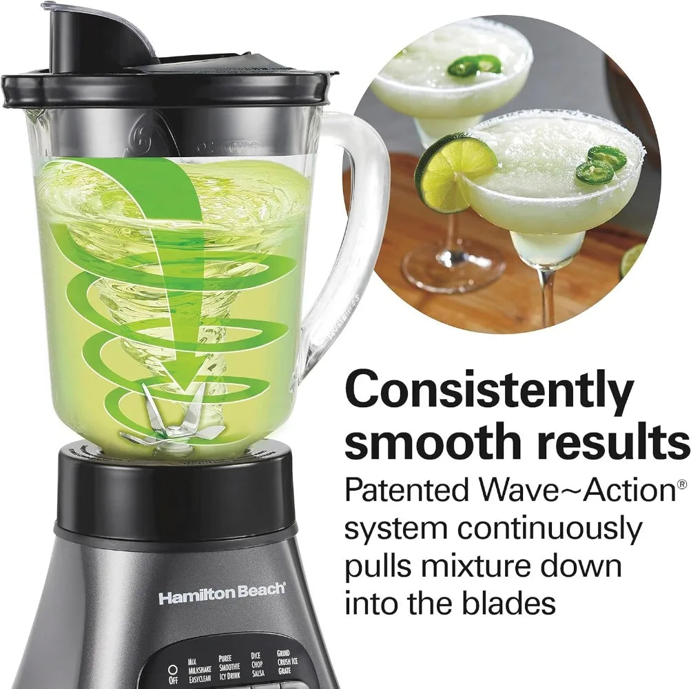 Blender for Shakes and Smoothies & Food Processor Combo, with 40oz Glass Jar 3-IN-1 700 Watts