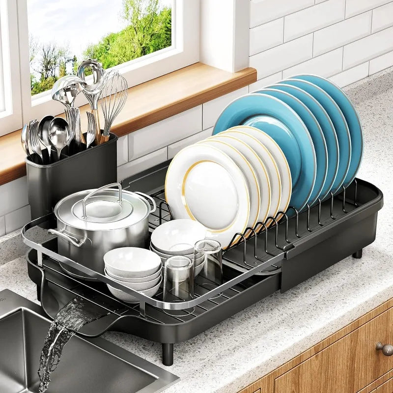 Dish Drying Rack - Expandable Dish Rack for Kitchen Counter