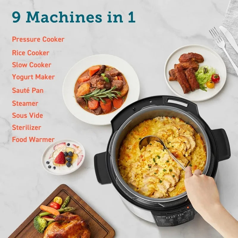 Electric Pressure Cooker 6 Quart, 9-in-1 Instant Multi-function Cooker