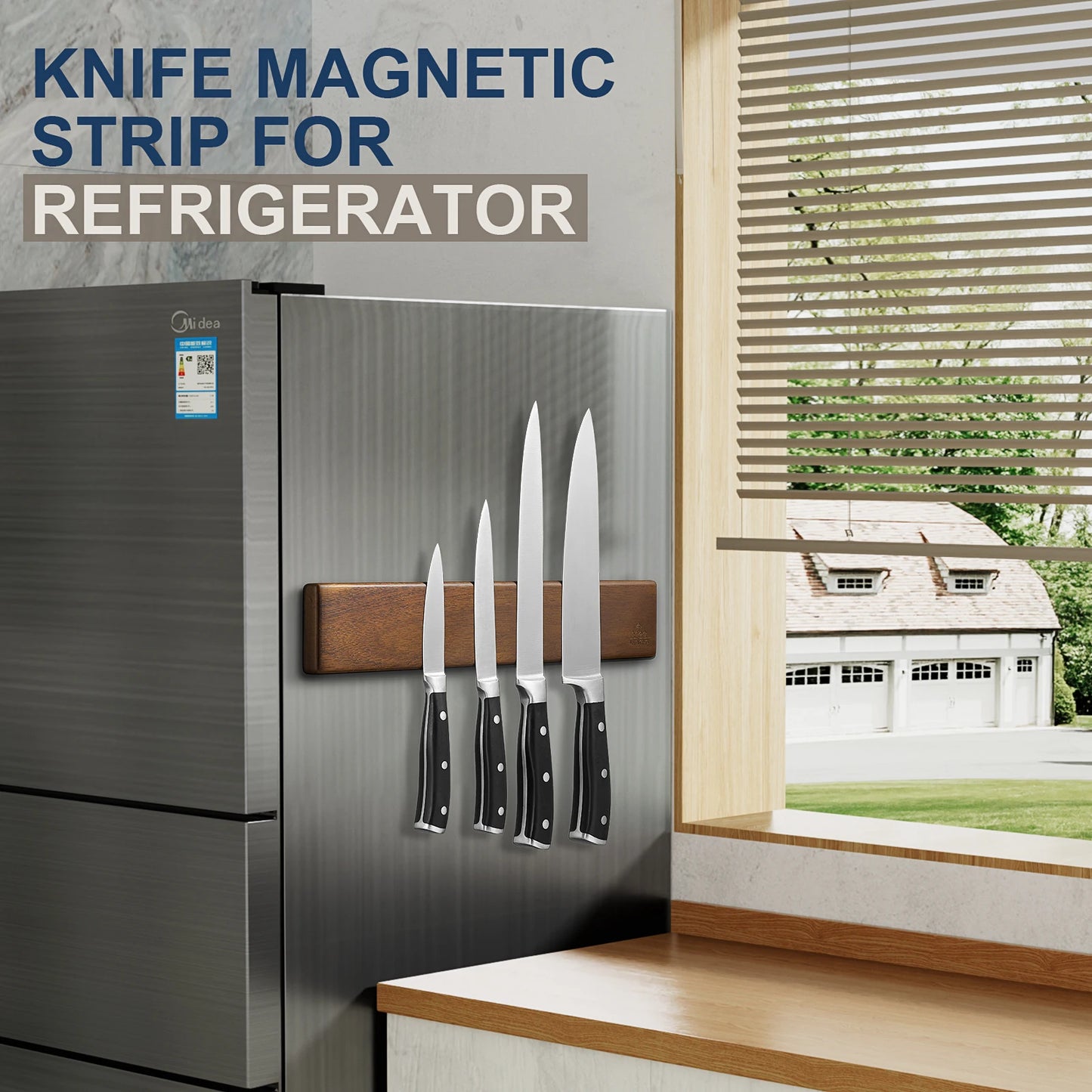 Knife Magnetic Strip, Magnetic Knife Holder for Wall 16 Inch, Magnetic Knife Strip