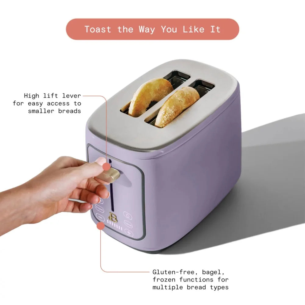 New Beautiful 2 Slice Touchscreen Toaster, Lavender by Drew Barrymore